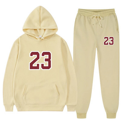 Set două piese Trening casual din lână femei iarna 2021 Seturi pentru damă hanorac supradimensionat cu glugă cu mânecă lungă pantaloni sport Costum de damă