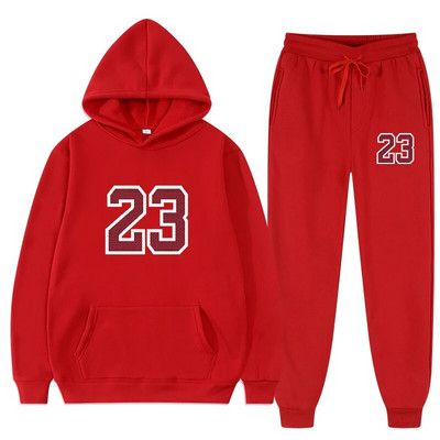 Set două piese Trening casual din lână femei iarna 2021 Seturi pentru damă hanorac supradimensionat cu glugă cu mânecă lungă pantaloni sport Costum de damă