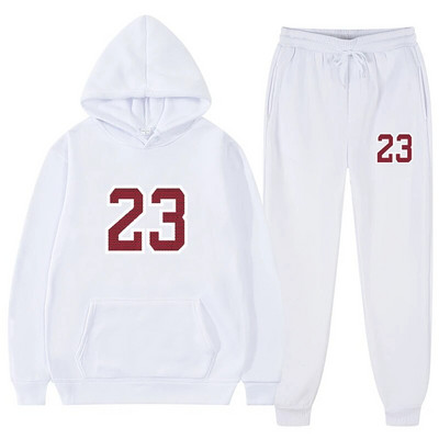 Set două piese Trening casual din lână femei iarna 2021 Seturi pentru damă hanorac supradimensionat cu glugă cu mânecă lungă pantaloni sport Costum de damă