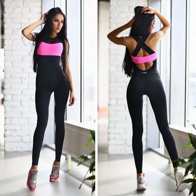 Fitnesz jóga szett Sportruhák Női tréningruhák Háttámla nélküli sportruházat Leggings Futóharisnyák Jumpsuitek Sport edzés edzőtermi ruházat