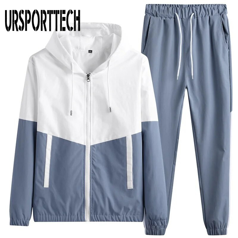 URSPORTTECHi spordidressi meeste komplekt kevadist lapiga kapuutsiga jope + püksid meeste dressid, spordirõivad, treeningud, jõusaali, meeste riided