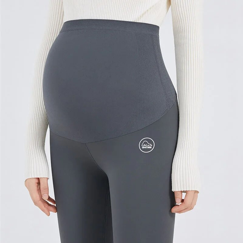 Jambiere de sarcină cu talie înaltă, iarnă, toamnă, colanți de maternitate, calduri pentru femei, pantaloni de susținere a burticii, haine de maternitate slabe