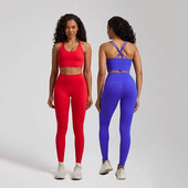 Buttery Soft 2kom Yoga Sport Set Fitness Odijela Push Up Sportski grudnjak Yoga Leggings Kompleti Odjeća za vježbanje u teretani za žene Trenirka