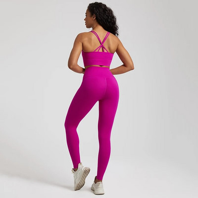 Buttery Soft 2kom Yoga Sport Set Fitness Odijela Push Up Sportski grudnjak Yoga Leggings Kompleti Odjeća za vježbanje u teretani za žene Trenirka