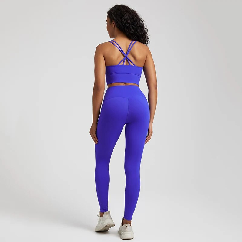 Buttery Soft 2kom Yoga Sport Set Fitness Odijela Push Up Sportski grudnjak Yoga Leggings Kompleti Odjeća za vježbanje u teretani za žene Trenirka