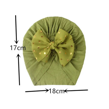 2023 Νέο υπέροχο γυαλιστερό καπέλο μωρού με παπιγιόν Χαριτωμένο μονόχρωμο καπέλο μωρού για αγόρια τουρμπάνι Μαλακό νεογέννητο καπέλο για βρέφη Beanies head wraps