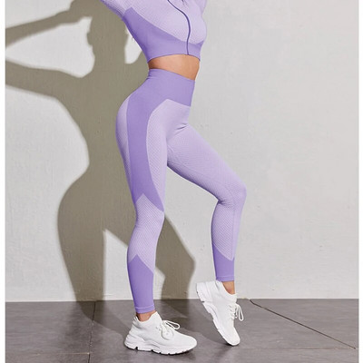 Set de yoga pentru trening pentru femei, 1/2 buc. Îmbrăcăminte pentru femei, costum de sport fără cusături, jambiere de alergare, cămăși cu mânecă lungă, set sport de fitness