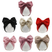 Pălărie Turban pentru Bebeluş Fundiţă Bumbac Culoare Solidă Beanie Nou-Născut Fete Dulci