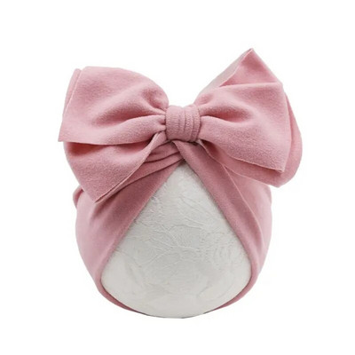 Pălărie Turban pentru Bebeluş Fundiţă Bumbac Culoare Solidă Beanie Nou-Născut Fete Dulci
