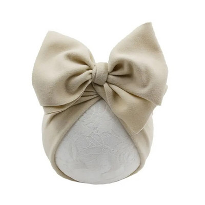 Pălărie Turban pentru Bebeluş Fundiţă Bumbac Culoare Solidă Beanie Nou-Născut Fete Dulci
