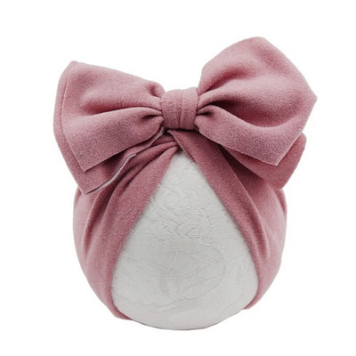 Pălărie Turban pentru Bebeluş Fundiţă Bumbac Culoare Solidă Beanie Nou-Născut Fete Dulci