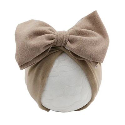 Pălărie Turban pentru Bebeluş Fundiţă Bumbac Culoare Solidă Beanie Nou-Născut Fete Dulci
