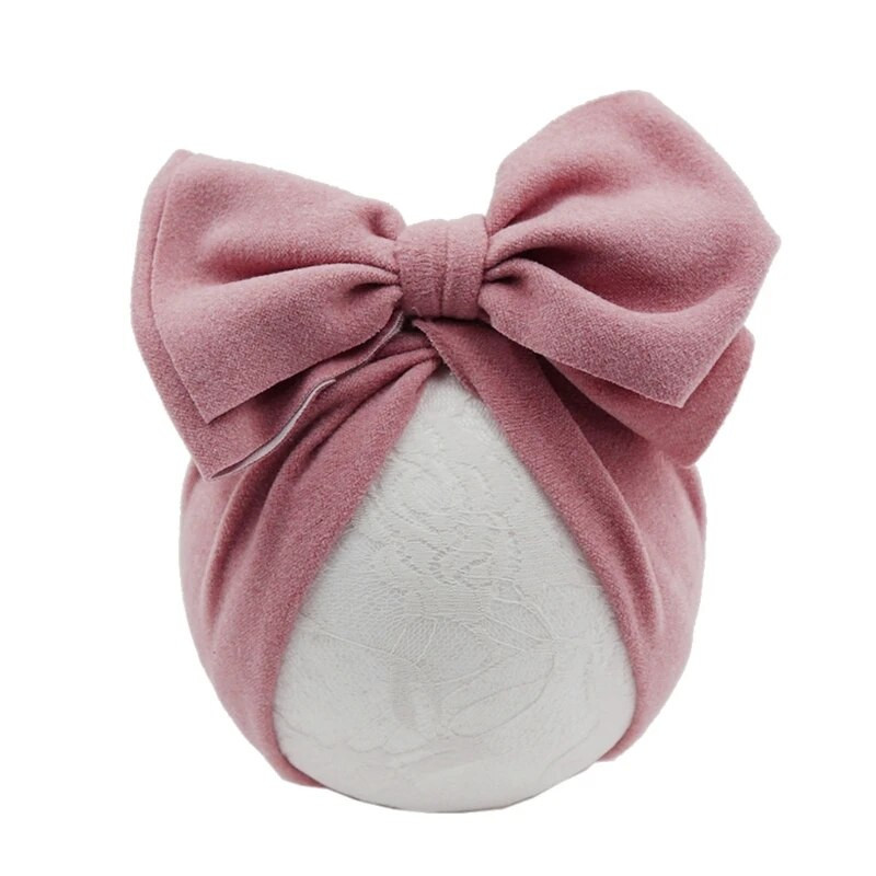 Beebi turbankübar, ühevärviline puuvillane vastsündinu nokamüts, armsad tüdrukud