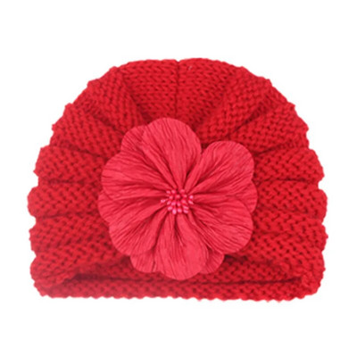 Moda Floare Pălării pentru copii Moale tricotat Seci din lână Pălărie Turban Corșetă pentru copii
