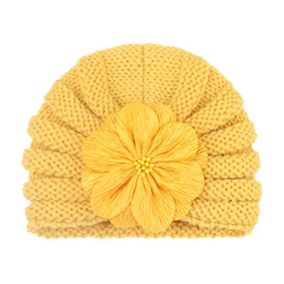 Moda Floare Pălării pentru copii Moale tricotat Seci din lână Pălărie Turban Corșetă pentru copii