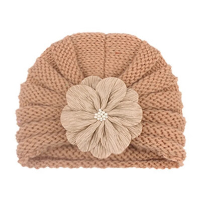 Moda Floare Pălării pentru copii Moale tricotat Seci din lână Pălărie Turban Corșetă pentru copii