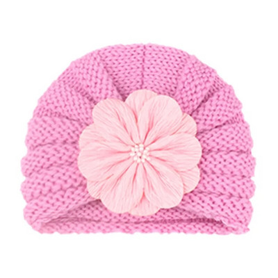 Moda Floare Pălării pentru copii Moale tricotat Seci din lână Pălărie Turban Corșetă pentru copii