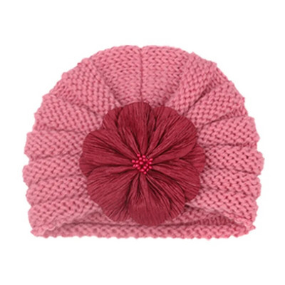 Moda Floare Pălării pentru copii Moale tricotat Seci din lână Pălărie Turban Corșetă pentru copii