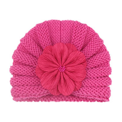 Moda Floare Pălării pentru copii Moale tricotat Seci din lână Pălărie Turban Corșetă pentru copii