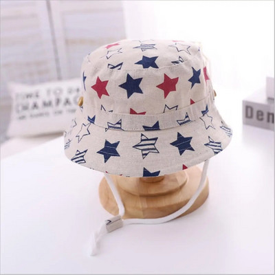 Pavasario vasaros plonos, kvėpuojančios vaikiškos kepurės su kibirais Unisex kūdikių kepurės nuo saulės su vėjo nepraleidžiančiomis virvėmis Vaikiškos lauko kepuraitės nuo 6 mėnesių iki 8 metų