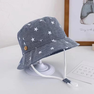 Pavasario vasaros plonos, kvėpuojančios vaikiškos kepurės su kibirais Unisex kūdikių kepurės nuo saulės su vėjo nepraleidžiančiomis virvėmis Vaikiškos lauko kepuraitės nuo 6 mėnesių iki 8 metų