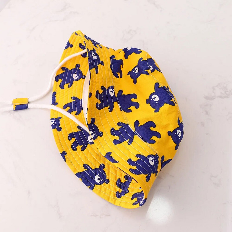 Pavasario vasaros plonos, kvėpuojančios vaikiškos kepurės su kibirais Unisex kūdikių kepurės nuo saulės su vėjo nepraleidžiančiomis virvėmis Vaikiškos lauko kepuraitės nuo 6 mėnesių iki 8 metų