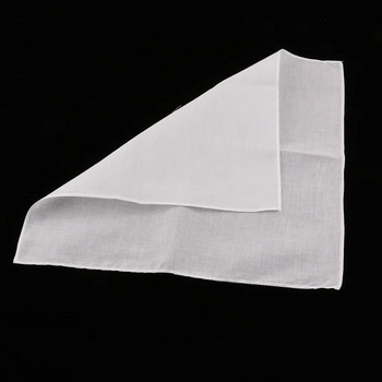 5/ 10 τμχ Ανδρικά λευκά μαντήλια Βαμβακερά τετράγωνα Super Soft Washable Hanky Tweet Chest Pocket Pocket 28 x 28cm Πετσέτα τσέπης