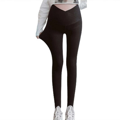 Nagy méretű terhes nők Alacsony derék Has Kismama Legging Őszi Téli Divat Nadrágok Pamut leggingsek