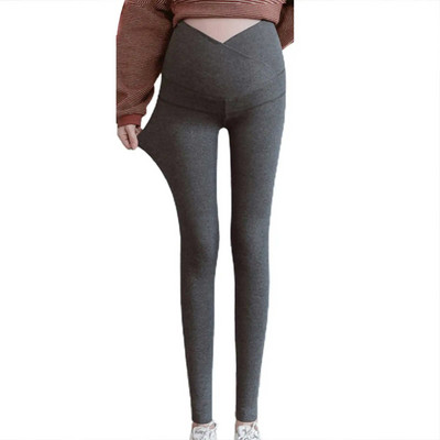 Nagy méretű terhes nők Alacsony derék Has Kismama Legging Őszi Téli Divat Nadrágok Pamut leggingsek