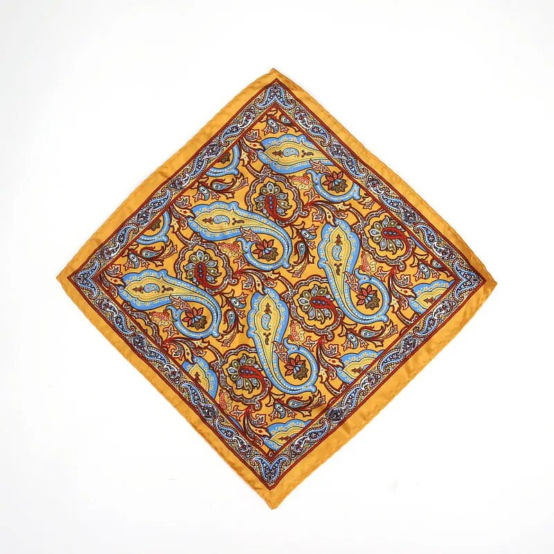 Batista pentru bărbați nou-nouț, epocă Paisley Buzunar pătrat Moale Hankies Petrecere de nuntă Afaceri Mătase Artificială Prosop Cadou