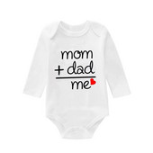 Body pentru nou-născut Salopetă pentru bebeluși Onesies Îmbrăcăminte pentru copii mici Băieți Fete Salopetă cu mâneci lungi cu imprimeu cu litere 0 până la 12 luni