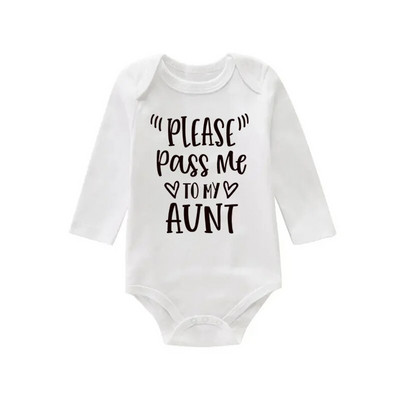 Body pentru nou-născut Salopetă pentru bebeluși Onesies Îmbrăcăminte pentru copii mici Băieți Fete Salopetă cu mâneci lungi cu imprimeu cu litere 0 până la 12 luni