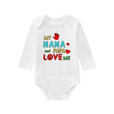 Body pentru nou-născut Salopetă pentru bebeluși Onesies Îmbrăcăminte pentru copii mici Băieți Fete Salopetă cu mâneci lungi cu imprimeu cu litere 0 până la 12 luni