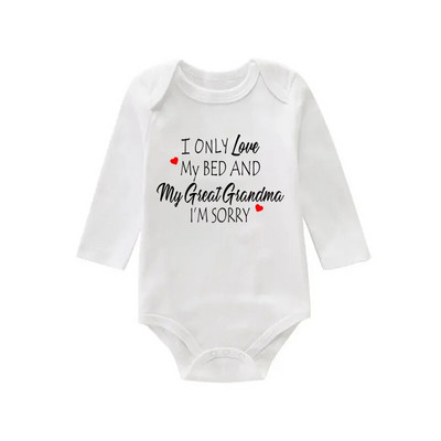 Body pentru nou-născut Salopetă pentru bebeluși Onesies Îmbrăcăminte pentru copii mici Băieți Fete Salopetă cu mâneci lungi cu imprimeu cu litere 0 până la 12 luni