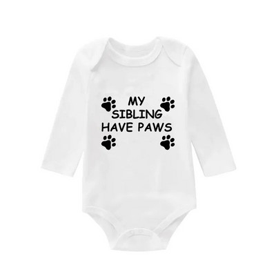 Body pentru nou-născut Salopetă pentru bebeluși Onesies Îmbrăcăminte pentru copii mici Băieți Fete Salopetă cu mâneci lungi cu imprimeu cu litere 0 până la 12 luni