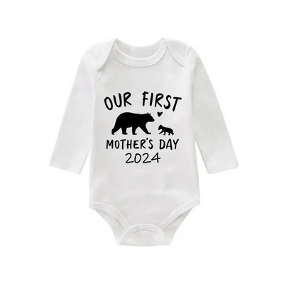 Body pentru nou-născut Salopetă pentru bebeluși Onesies Îmbrăcăminte pentru copii mici Băieți Fete Salopetă cu mâneci lungi cu imprimeu cu litere 0 până la 12 luni