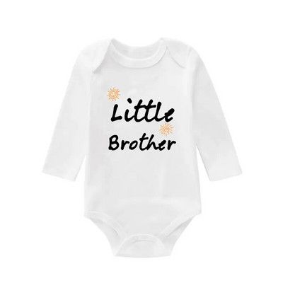 Body pentru nou-născut Salopetă pentru bebeluși Onesies Îmbrăcăminte pentru copii mici Băieți Fete Salopetă cu mâneci lungi cu imprimeu cu litere 0 până la 12 luni