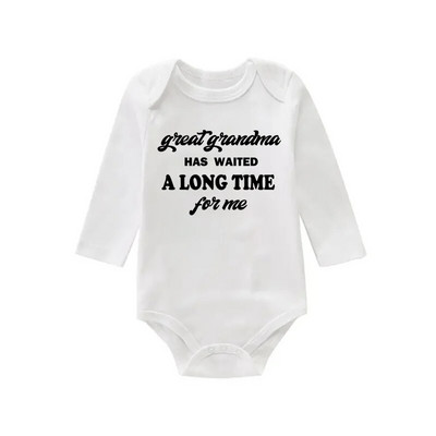 Body pentru nou-născut Salopetă pentru bebeluși Onesies Îmbrăcăminte pentru copii mici Băieți Fete Salopetă cu mâneci lungi cu imprimeu cu litere 0 până la 12 luni