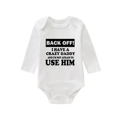 Body pentru nou-născut Salopetă pentru bebeluși Onesies Îmbrăcăminte pentru copii mici Băieți Fete Salopetă cu mâneci lungi cu imprimeu cu litere 0 până la 12 luni