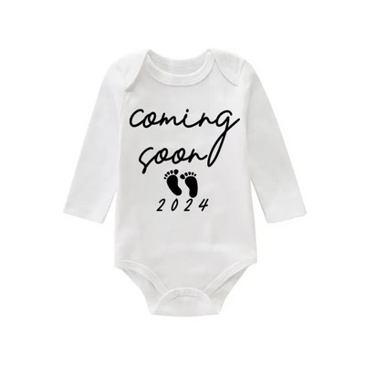 Body pentru nou-născut Salopetă pentru bebeluși Onesies Îmbrăcăminte pentru copii mici Băieți Fete Salopetă cu mâneci lungi cu imprimeu cu litere 0 până la 12 luni