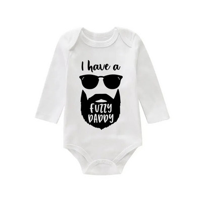 Body pentru nou-născut Salopetă pentru bebeluși Onesies Îmbrăcăminte pentru copii mici Băieți Fete Salopetă cu mâneci lungi cu imprimeu cu litere 0 până la 12 luni