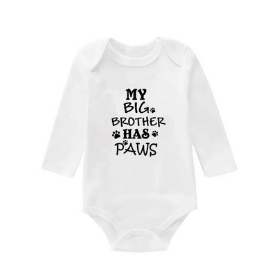 Body pentru nou-născut Salopetă pentru bebeluși Onesies Îmbrăcăminte pentru copii mici Băieți Fete Salopetă cu mâneci lungi cu imprimeu cu litere 0 până la 12 luni