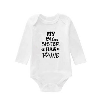 Body pentru nou-născut Salopetă pentru bebeluși Onesies Îmbrăcăminte pentru copii mici Băieți Fete Salopetă cu mâneci lungi cu imprimeu cu litere 0 până la 12 luni