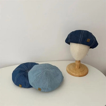 Κορέα τζιν μωρό μπερέ καπέλο μόδας για κορίτσια Αγόρια μωρό καπέλο άνοιξη φθινόπωρο Παιδικά καπέλα μπερέ Μαλακό μωρό καπό Καπέλα Παιδικά αξεσουάρ