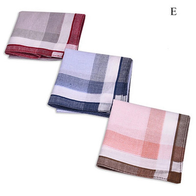 5kom muški kvadratni karirani prugasti rupčić Klasični vintage džepni kvadratni rupčići Odijelo Hanky pamučni ručnik za svatove