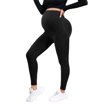 Premama Безшевни клинове с висока талия Бременни Push Up Leggin Sport Fitness Running Yoga Pants Тренировка за бременни Чорапогащи за фитнес