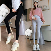 Terhes női egyszínű nadrágok kismama sztreccs, vékony, vékony terhességi nadrágok hastámasz kismama leggings