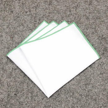 Ανδρικό λευκό τετράγωνο βαμβακερό μαντήλι Hanky Wedding formal Hanks κοστούμι Αξεσουάρ για πετσέτες τσέπης