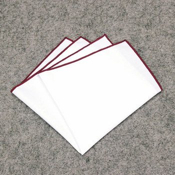 Ανδρικό λευκό τετράγωνο βαμβακερό μαντήλι Hanky Wedding formal Hanks κοστούμι Αξεσουάρ για πετσέτες τσέπης