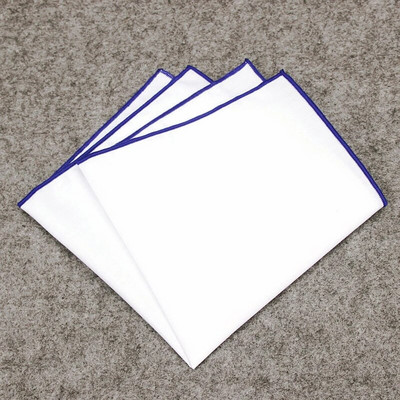 Batistă de bumbac pătrat alb pentru bărbați. Accesorii pentru prosop de buzunar